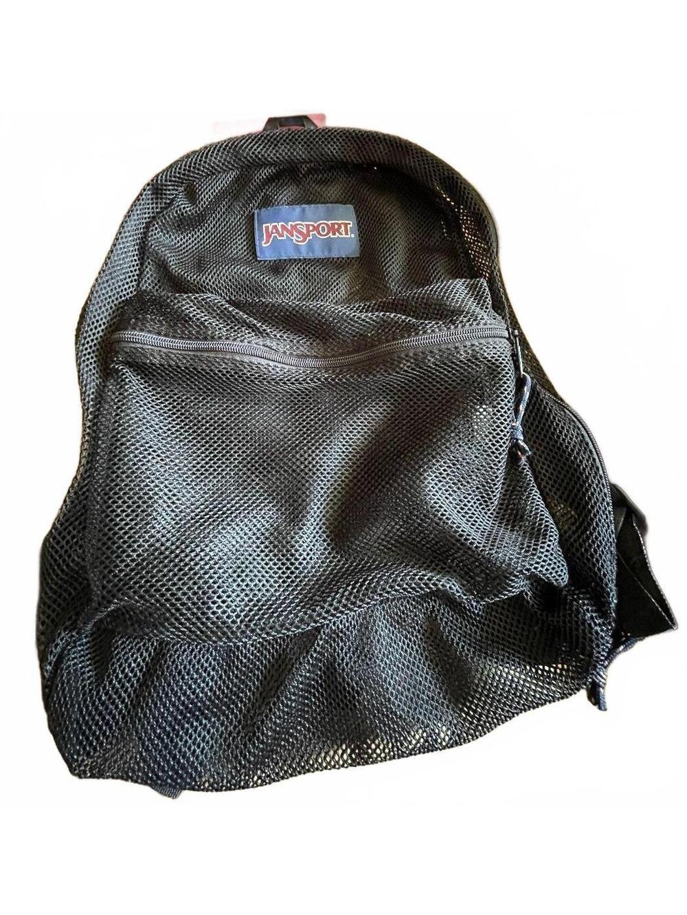 JanSport Black Mesh Backpack 100% Polyester